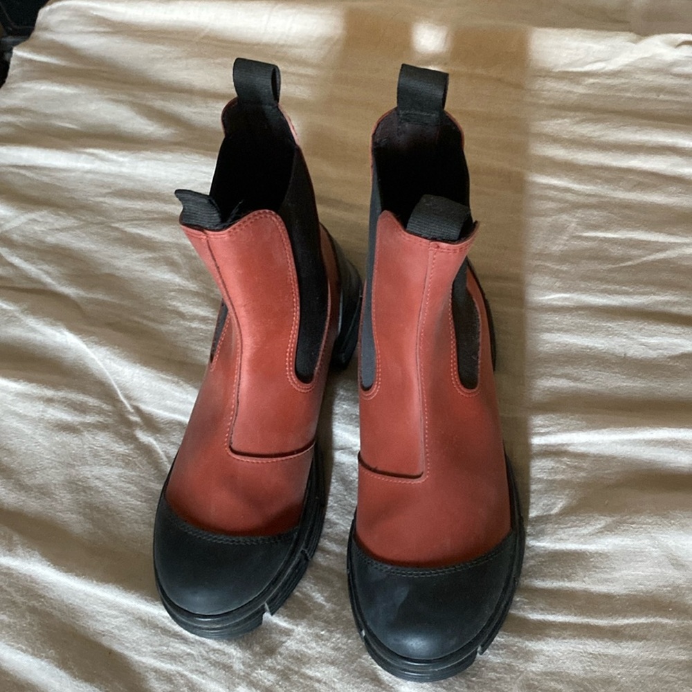Ganni chunky Chelsea boots